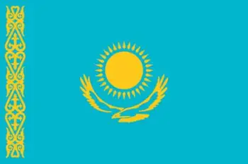 Custom 150X90cm (3x5FT) 100D Poliesteris Kazachstano Nacionalinės Vėliavos Poliesteris namų puošybai Užsakymą vėliavos banner