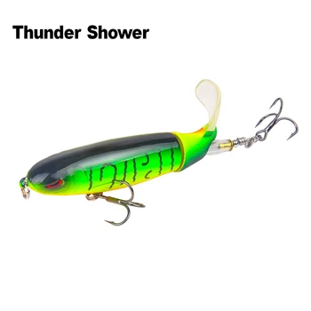 ThunderShower 1PCS Popper Žvejybos Masalas, 8cm 11.6 g Swimbait Plūduriuojantis Masalas Paviršiaus Wobblers Viršų Vandens Isca Dirbtinis 3D Akys