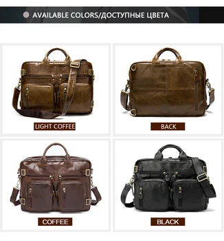 WESTAL vyriški natūralios odos krepšys vyrų portfelis odos nešiojamas krepšys office krepšys vyrų daugiafunkcį odos duffle bag vyrams