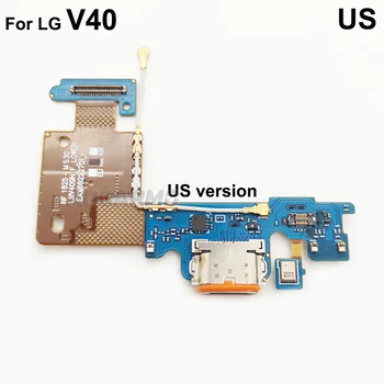 Aocarmo Už LG V40 ThinQ C Tipo USB Įkroviklis Įkrovimo Dokas Port Jungtis Apačioje Mic Mikrofonas plokštės Flex Kabelis