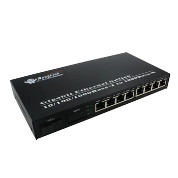 Pluošto Jungiklis Pluošto Ethernet switch SM 1310/1550nm 20KM SC media converter 8 ethernet
