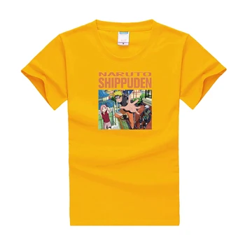 Vyrai Prekės Medvilnės Naruto Print T Shirt Vyro trumpomis Rankovėmis Plius Dydis Anime Marškinėliai White T-Shirt Juokinga Viršūnes 2019 M. Vasarą TH07