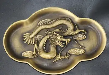 Kinijos žalvario dragon dėklas patalpų įrengimui skirti dirbiniai statula