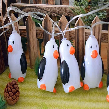 1,5 m 10 Žibintai Mielas Pingvinas Šviesos Eilutę Kalėdų Dekoracijas Namų Linksmų Kalėdų, Naujųjų Metų 2021 Apdailos navidad 