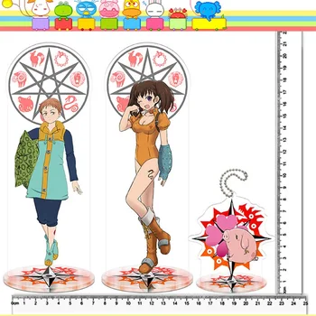 Akrilo Licencijavimo Vaikams Septynios Mirtinos Nuodėmės Modeliui, dvipuse Darbastalio Apdaila Anime Aplink Bookends