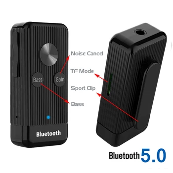 Bluetooth 5.0 Imtuvas Siųstuvas 3.5 mm AUX Lizdas RCA Muzikos Belaidžio Garso Adapteris laisvų Rankų Skambučių Mic NFC Automobilinis TV Auto
