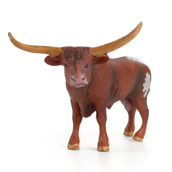 Vaikų Pažintinių Edukacinių Interaktyvių Įdomus, Patrauklus Stilingas Gyvūnų Longhorn Galvijų Ranka Karvė Modelis Žaislas