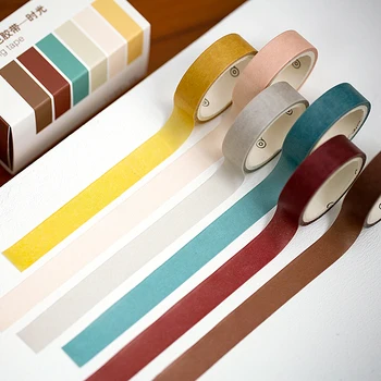 6pcs Fantastinių Svajonių Knygos washi Tape Rinkinys 10mm Įvairių spalvų Lipnios maskavimo Juostos 