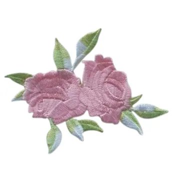 Mielas Spalvingas Rose Aplikacijos Gėlės Pleistras Išsiuvinėtu Siūti Geležies Drabužiai, Krepšiai Rankų darbo 