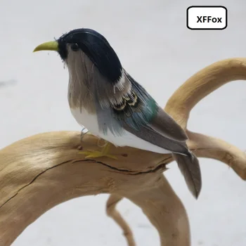 Mini modeliavimo pilka Paukštis modelis putų&plunksnų realaus gyvenimo mielas paukštis lėlės dovana, apie 12cm xf1153