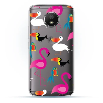 Ciciber Mielas gyvūnų flamingo Atveju, Motorola Moto G6 G7 E6 G5 G5S E5 G4 E4 Z2 Z3 VIENAS X4 C ES ir Žaisti Galios Silikono Funda