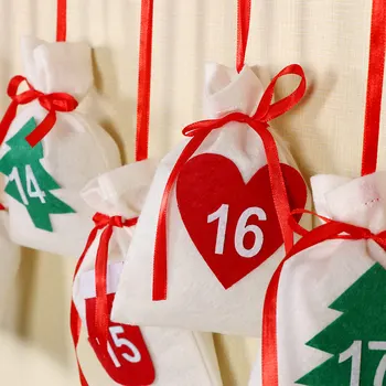 OurWarm Kalėdų Pajuto Advento Kalendorius Ornamentu Kalėdų Dekoracijas Namuose Naujųjų Metų Dovanos Vaikams Žaislų Imitacija skalbinių Krepšiai