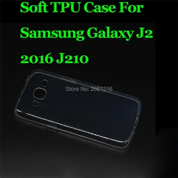 J2 2016 J210 Ultra Plonas Minkštos TPU Silicio Gelis Skaidrus Atveju Atgal Korpuso Dangtelis) Samsung Galaxy J2 (2016 M.) J210 5.0