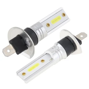 2vnt 12V COB SMD H1 LED Žibintų Komplektai Automobilių LED Žibintai Balta Vairavimo Veikia Automobilio Lempa Auto Lemputės