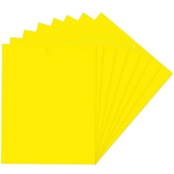 100vnt Lipni Skristi Gaudyklė Popieriaus Geltona Spąstus Vaisių Musių Vabzdžių Klijai Catcher Dual-Sided 20X15cm