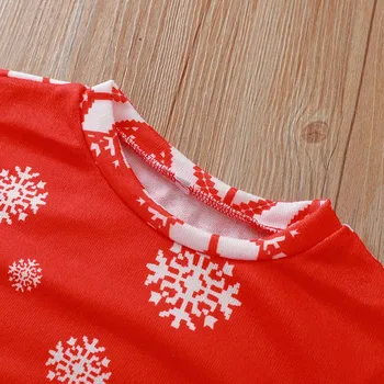 Mados womman suknelė Kalėdos O-Kaklo Snaigės Briedžių Spausdinti Kalėdos ilgomis Rankovėmis Mini Suknelė spausdinti suknelė