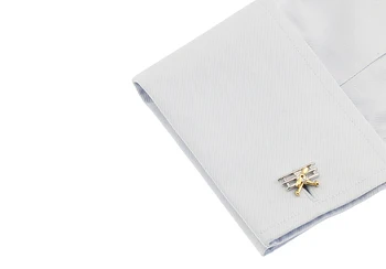 Sunnylink vyriškos Rankogalių segtukai Seną Lėktuvą, Aukso, Sidabro rankogalių segtukai, skirti marškinėliai L1017