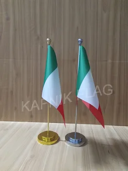 KAFNIK,Italija Biuro stalas stalas vėliava su aukso arba sidabro spalvos metalo stiebo pagrindo 14*21cm šalies vėliavos nemokamas pristatymas
