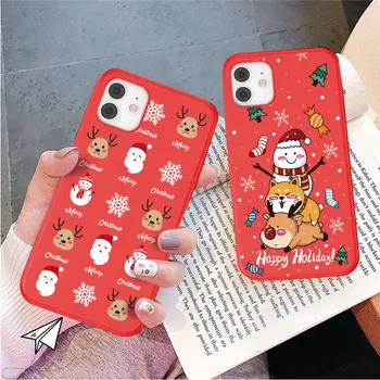 Lovebay Silikono Kalėdų Telefono dėklas Skirtas iPhone 11 Pro X XR XS Max 8 7 6 6s Plius 5 5s SE 2020 Santa Claus Briedžių Gyvūnų Minkštas Viršelis