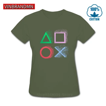 Retro Splash PS žaidėjus marškinėliai Xbox Žaidimą Stotis, T-shirt streetwear Tees Derliaus PS1 PS2 PS3, PS4 PS5 Moterų Žaidimų Drabužiai