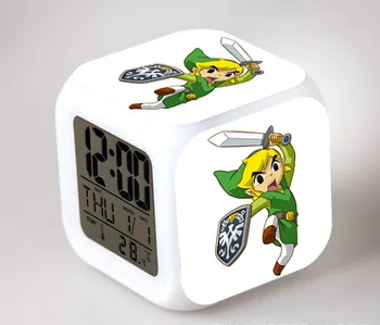 Karšto žaidimas Legend of Zelda žadintuvai,Žėrintis LED Spalva Pakeisti Skaitmeninio signalo laikrodžiai vaikams kambariai Multifunctio žaislą dovanų saierda
