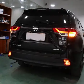 Toyota Highlander-2018 3-In-1 LED Galinio Bamperio Atšvaito Lempa veikia Kaip Drving žibintas Stabdžių Žibintas Posūkio Signalo Lemputė