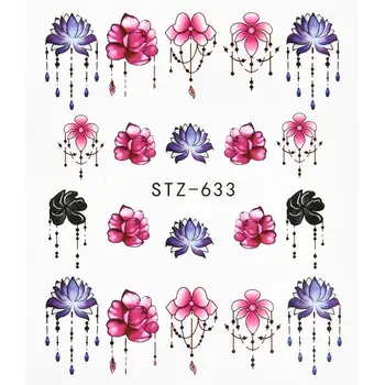 5Sheets 3D Mados Nagai Manikiūro Meno, Lipdukai Gėlių Dizaino Vandens Perdavimo Lipdukai Nagams Grožio Patarimai Moterims, Merginos