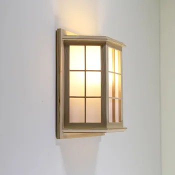 Japonų Stiliaus Pušies Kamparo Medžio PVC Amatų Medinis Lango Rėmas, LED AC 110/220V Eilėje Sienos Šviesos Rungtynių luminarias para