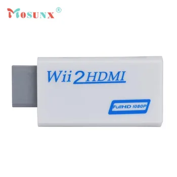 Hot-sale MOSUNX Full HD HDMI 1080P Konverteris Adapteris, 3,5 mm Garso Išvesties Wii 2