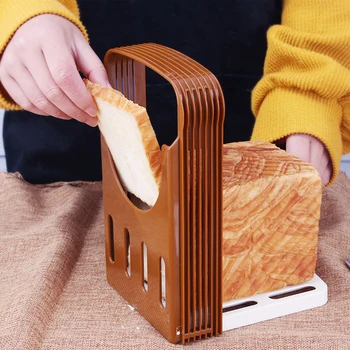 Nešiojamų Duonos Peilis Taurę Cutter Sandwich Maker Pjaustyklės Sulankstoma ir Reguliuojamas Galvos Cutter Stovo Pjovimo Vadovas