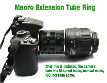 DSLR Fotoaparatas Macro Extension Tube Adapterio Žiedas Rinkinys, Skirtas Nikon D7100 D7000 D5300 D5200 D5100 D5000 D3100 D3200 D3000 D700 D90 D80