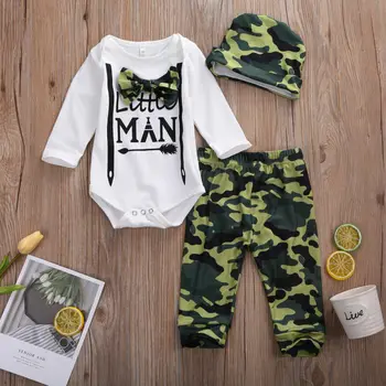 JK Atsargos Kūdikiams, Kūdikių Berniukų Drabužių Komplektus Mažai Vyras Drabužių Romper + Kelnės Jumpsuits Nustatyti 0-18 mėnesių