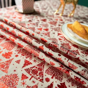 Festivalis Įdegio staltiesė Naujųjų Metų namų stalo skalbiniai dekoratyvinis dangtelis audinio staltiesė raudona mesa rectangularaltar manteles
