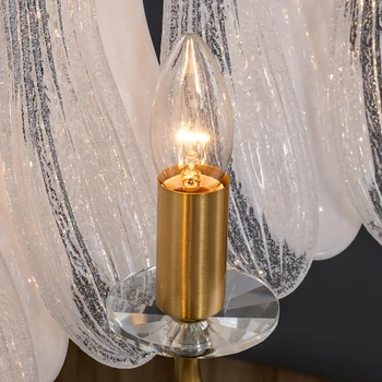 FSS Šiuolaikinės Vario Liustra Stiklo lempų gaubtų Žiedo Formos Kristalų Pakabukas kambarį Valgomasis Lempos Miegamasis LED vidinis Apšvietimas