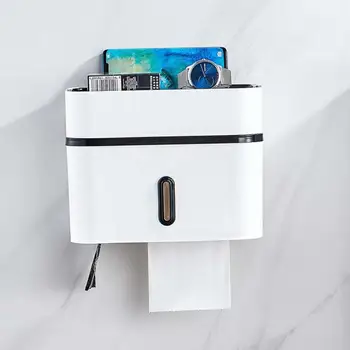 Ne-perforuotas popierius rankšluosčių laikiklį, vonios kambarys, plastikiniai siurbimo popieriaus ritinėlis tualetinio popieriaus laikiklį vertus dėklas tualetas audinių langelį