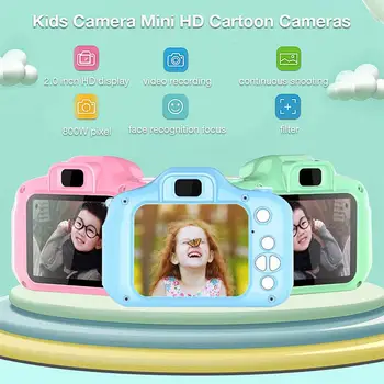 Vaikų Fotoaparatas atsparus Vandeniui 1080P HD Ekranas, Kamera Vaizdo Žaislas 8 Mln. Pikselių, Vaikams, Cartoon Mielas Kamera Lauko Fotografijos vaikai