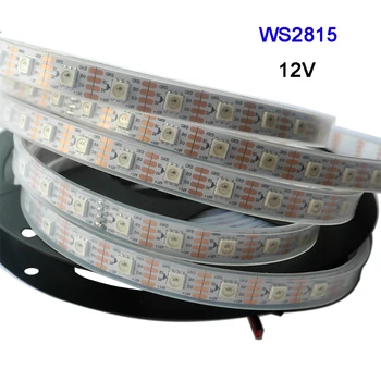 WS2812B WS2813 atnaujinta WS2815 RGB LED vaizdo Taškų Juostelės Šviesos Individualiai Adresuojamo 1m/2m/3m/5m led Dual-Signalas 30/60/144 Led/m