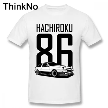 Žmogui AE86 Hachiroku Tee Marškinėliai Geek Pradinė D Takumi Fujiwara Automobilių Shift Vintage Marškinėliai