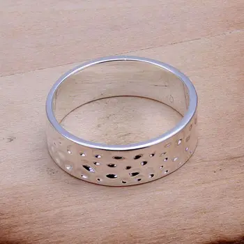 Didmeninė bauda sidabro padengtą žiedas sidabro padengtą papuošalų mados gražus žiedai moterims SR169