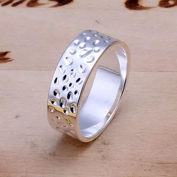 Didmeninė bauda sidabro padengtą žiedas sidabro padengtą papuošalų mados gražus žiedai moterims SR169
