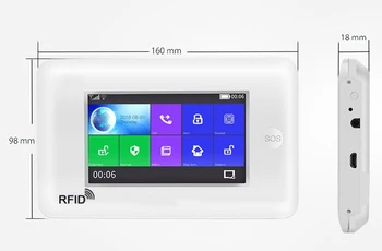 Yobang Saugumo 4.3 colių Belaidžio ryšio SIM GSM Namų RDA Saugumo nuo Įsilaužimo LCD Touch Klaviatūra WIFI, GSM apsaugos Sistemos Jutiklis
