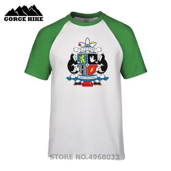 Populiariausių Streetwear Cottton T-shirt Sheldon Cooper herbas big bang teorija teorinės fizikos trankyti Vyrų Marškinėlius