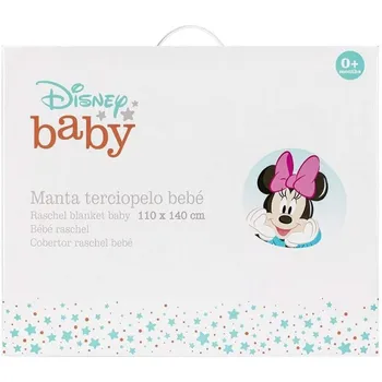 Disney World-antklodė aksomo Skaičiuoti Avis Minnie Mouse Pink 110x140 cm, Mėlyna