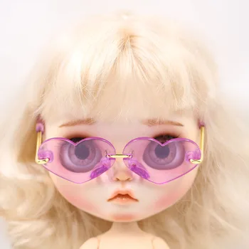 Blyth lėlės akinius Širdies formos ir kvadrato akiniai, tinka ledinis,JECCI penkių,Blyth lėlė 30cm 1/6