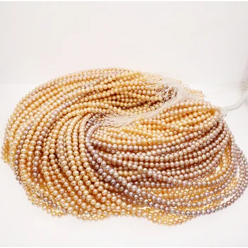 Natūralūs Gėlavandenių Perlų 4-4.5 mm Mados Baroko Karoliukai Papuošalai ir Juvelyriniai dirbiniai 