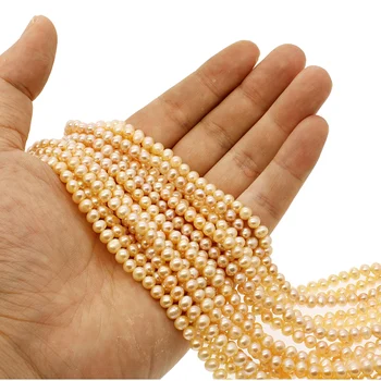 Natūralūs Gėlavandenių Perlų 4-4.5 mm Mados Baroko Karoliukai Papuošalai ir Juvelyriniai dirbiniai 