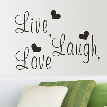 Live Laugh Love Įkvepiantį Citatos, Sienų Lipdukai Kambarį Apdaila 
