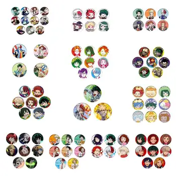 1 Set Anime Emblemos Mano Herojus Akademinės Bendruomenės Mygtuką Pin Anime Ženklelis Mano Herojus Akademinės Bendruomenės
