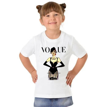 DERMSPE 2019 Karšto Pardavimo Balta Vasaros Tendencija Vaikai Trumpas Rankovės Vaikų Berniukų, Mergaičių Animacinių filmų vatos Pagaliukai Tee Mados Atspausdintas T-Shirt