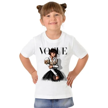 DERMSPE 2019 Karšto Pardavimo Balta Vasaros Tendencija Vaikai Trumpas Rankovės Vaikų Berniukų, Mergaičių Animacinių filmų vatos Pagaliukai Tee Mados Atspausdintas T-Shirt